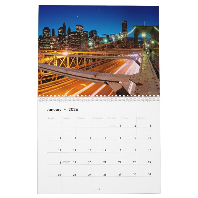 Calendrier de New York (Jan 2026)