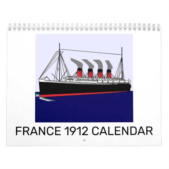 Calendrier de Paquebot France 1912 (Protection)