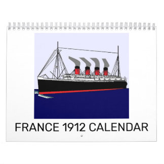 Calendrier de Paquebot France 1912