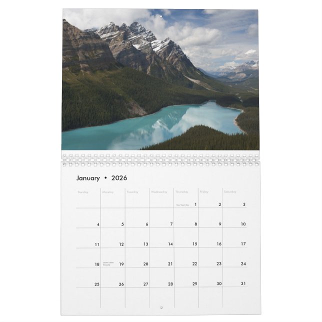 Calendrier de parc national de Banff (Jan 2026)