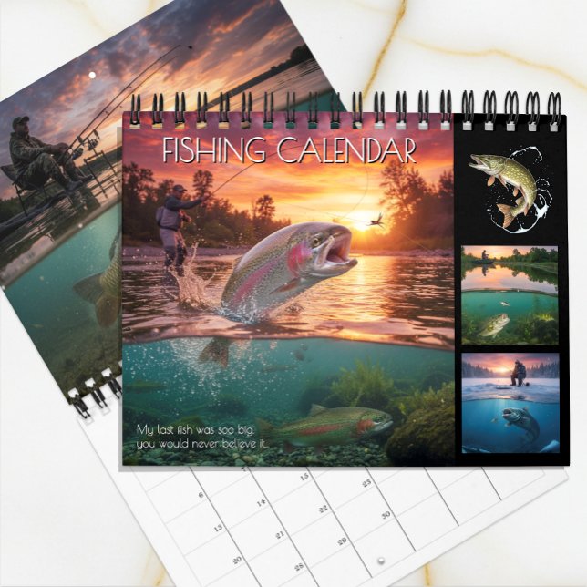 Calendrier de pêche 2026 / Pro, Calendrier photo d (Fishing Calendar / Fish Photo Calendar)