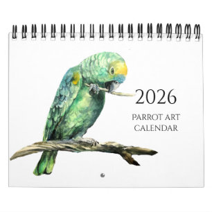 Calendrier de peintures de perroquets