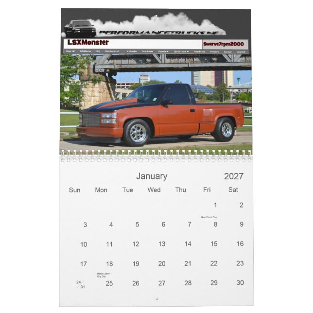 calendrier de Performancetrucks.net 2012 (Jan 2027)