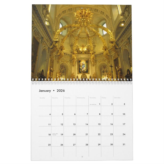 Calendrier de photo de voyage de Québec Canada (Jan 2026)