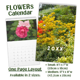 Calendrier de photographie de fleurs magnifiques