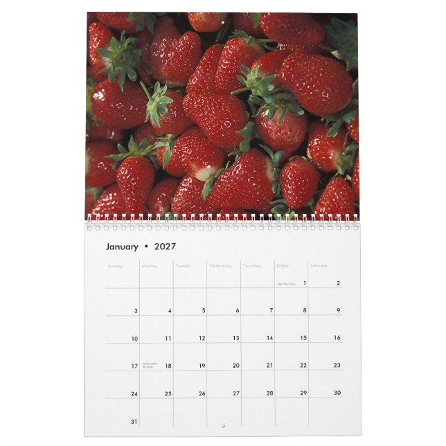 Calendrier de photographie du produit de (Jan 2027)