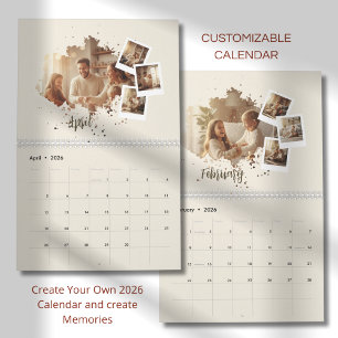Calendrier de photos de famille minimaliste modern