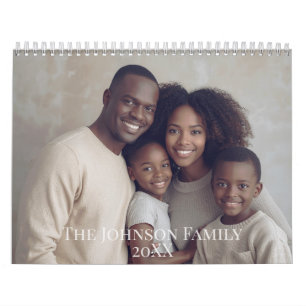 Calendrier de photos de famille minimaliste modern