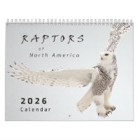 Calendrier de photos de rapaces d'Amérique du Nord