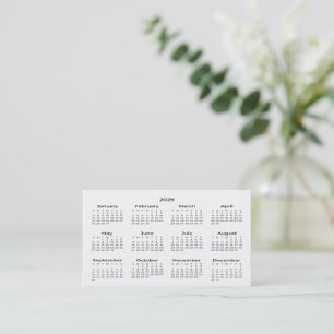 Calendrier de poche carte de visite 2029