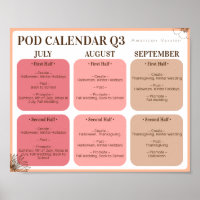 Calendrier de promotion du PDV Poster du 3e trimes