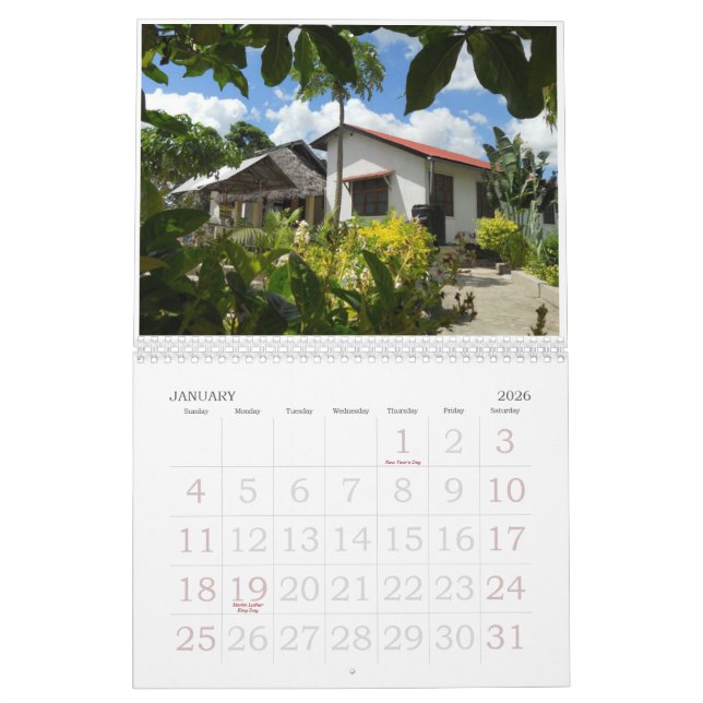 Calendrier de scène de l'Afrique (Jan 2026)