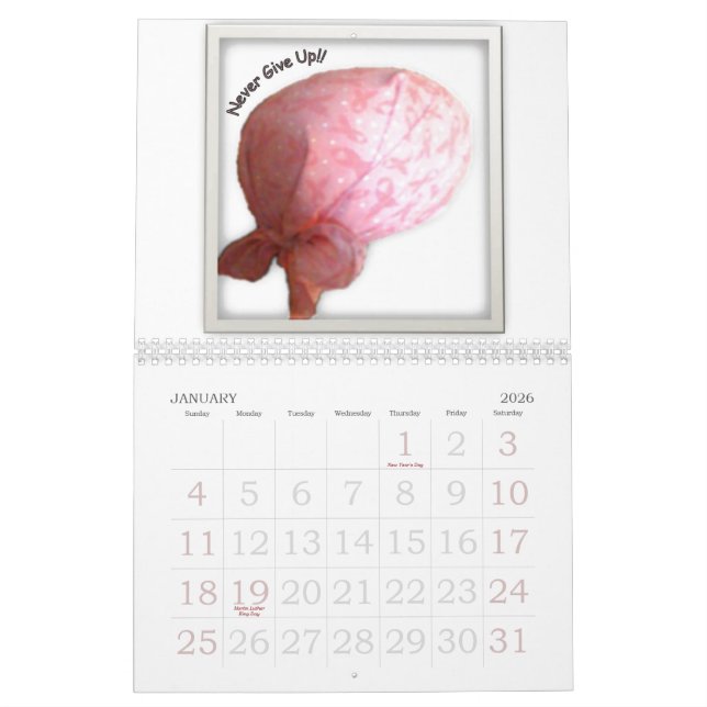Calendrier de soutien de cancer du sein (Jan 2026)