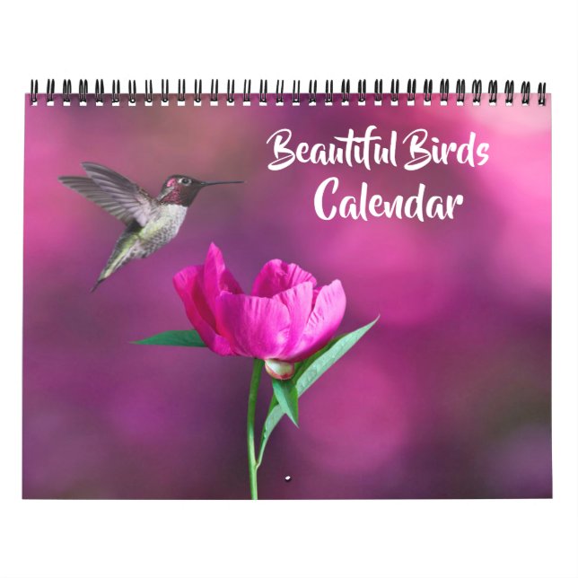 Calendrier de taille moyenne de beaux oiseaux (Protection)