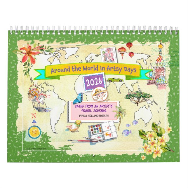 Calendrier de voyage aquarelle autour du monde 202 (Protection)