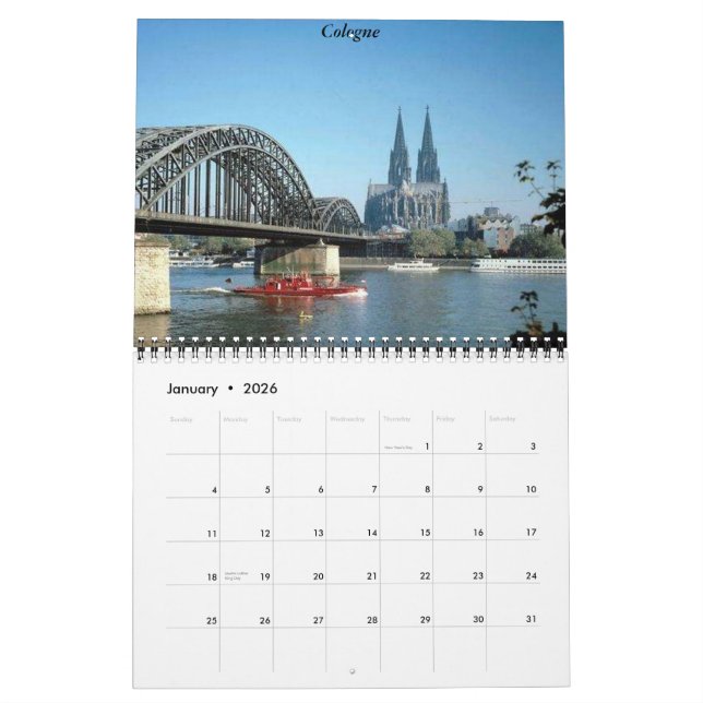 Calendrier de voyage de l'Allemagne 2014 (Jan 2026)