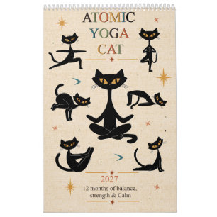 Calendrier de yoga pour chat atomique 2027 Moder