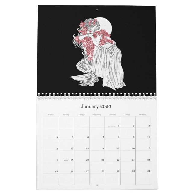 Calendrier de zodiaque rempli par étoile (Jan 2026)