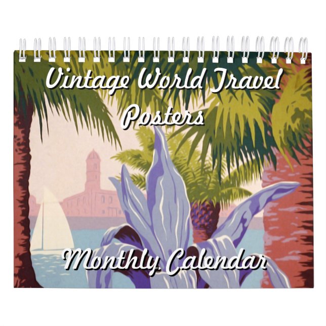 Calendrier des affiches de voyage du monde vintage (Protection)
