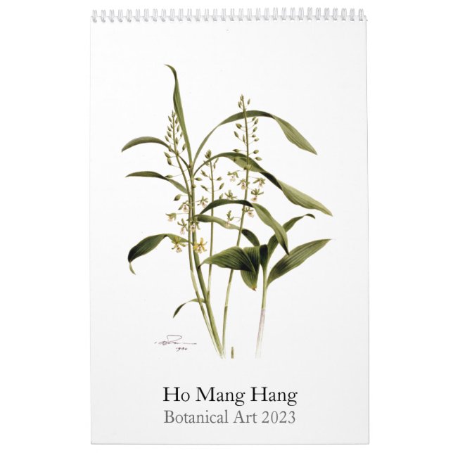 Calendrier des aquarelles botaniques Mang Hang Ho, (Protection)