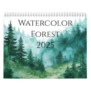 Calendrier des aquarelles de la forêt 2025 : Une a