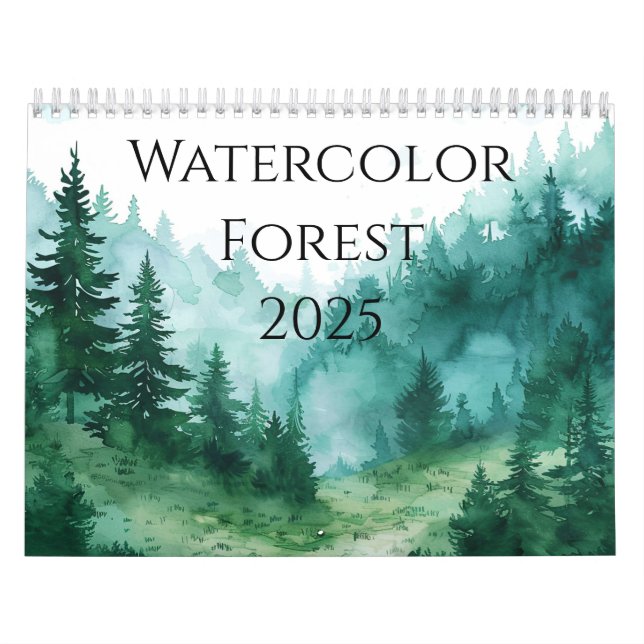 Calendrier des aquarelles de la forêt 2025 : Une a (Protection)