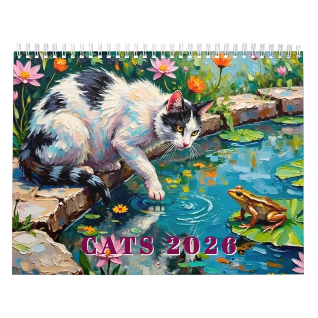 Calendrier des chats 2026 (Protection)