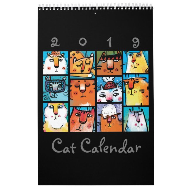 Calendrier des chats illustrés amusants (Protection)