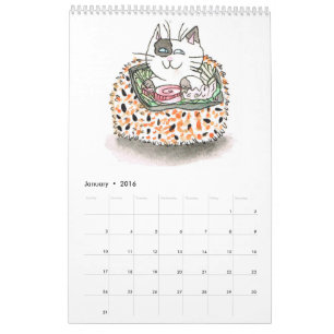 Calendrier des chats Sushi