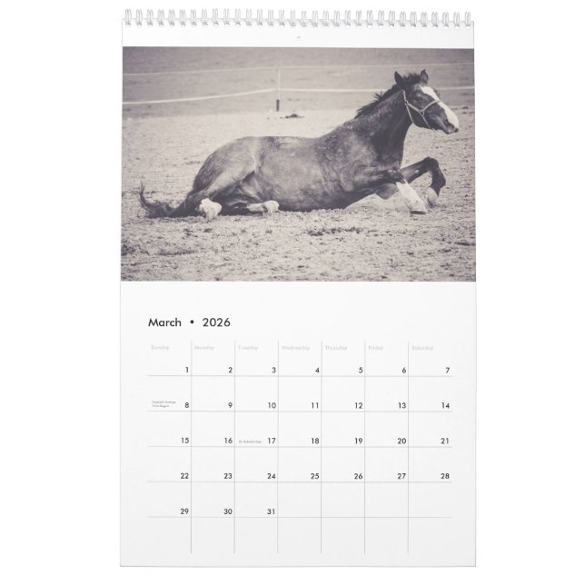 Calendrier des chevaux... (Mar 2026)