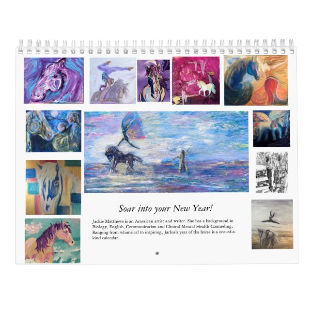 Calendrier des chevaux par Jackie Matthews (Dos)