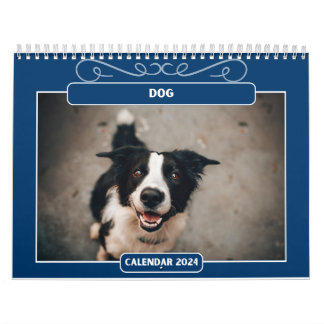 Calendrier des chiens mignons et heureux 2024