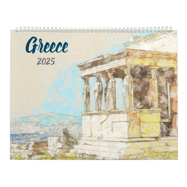 Calendrier des croquis grecs 2025 (Protection)