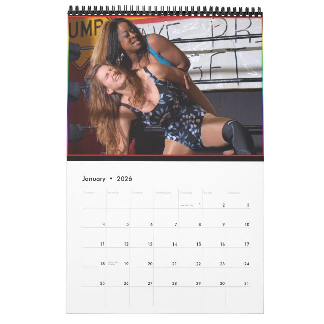 Calendrier des filles 2012 de combat d'imaginaire (Jan 2026)