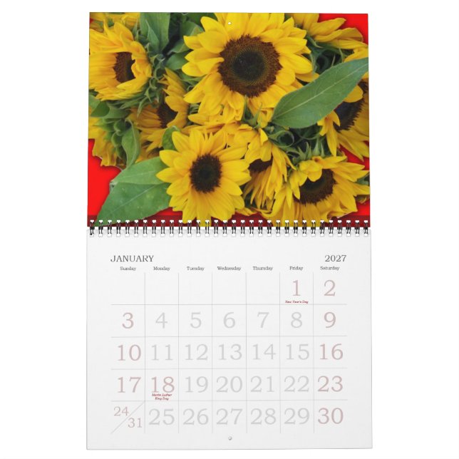 Calendrier des fleurs 2011, (Jan 2027)