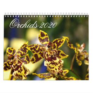 Calendrier des fleurs d'orchidées 2020