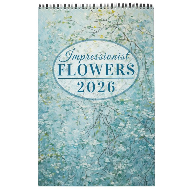 Calendrier des fleurs impressionnistes 2026 (Protection)