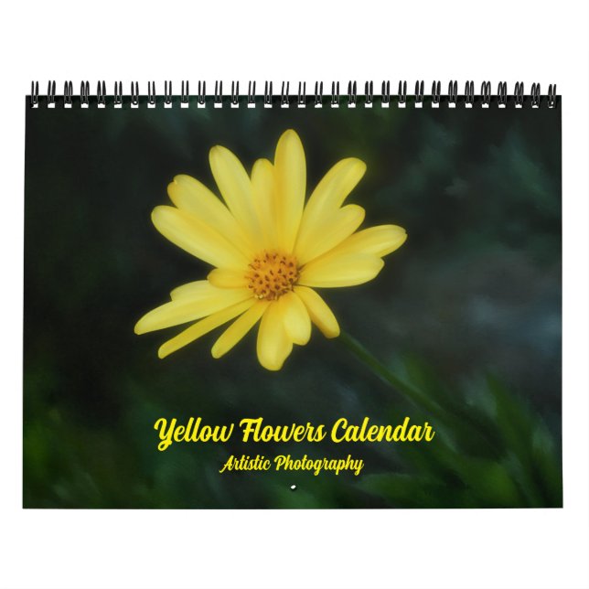 Calendrier des fleurs jaunes Photographie artistiq (Protection)