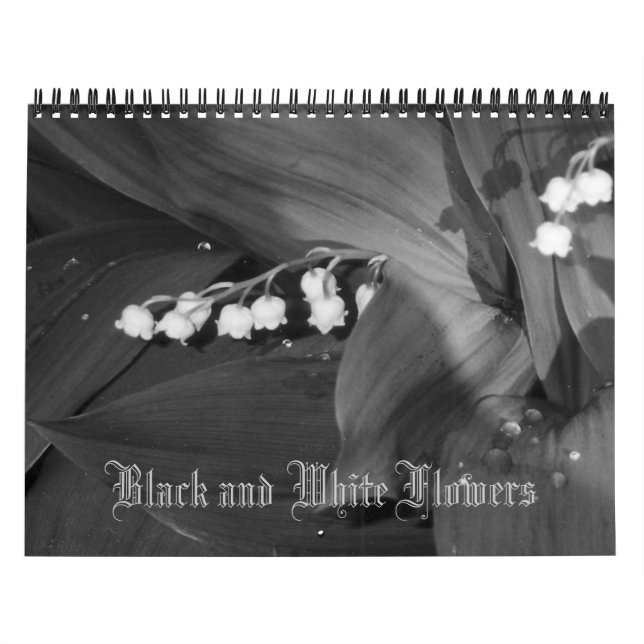 Calendrier des fleurs noires et blanches (Protection)