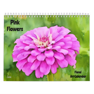 Calendrier des fleurs roses Floral Art