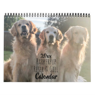 Calendrier des Golden Retriever ParkerPup et Frien