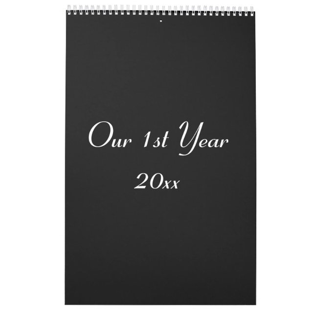 Calendrier des Mariages photo 1ère année (Dos)