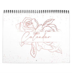 Calendrier des murs floraux 2023 ROSE