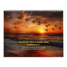 Calendrier des oiseaux 2027 - Avec des versets bib