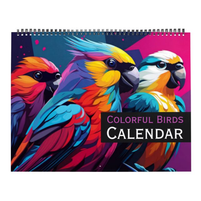 Calendrier des oiseaux colorés (Protection)