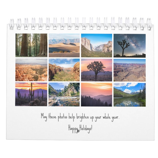 Calendrier des parcs nationaux des USA 2024 (Dos)
