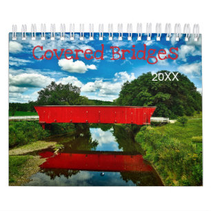 Calendrier des ponts couverts Année modifiable