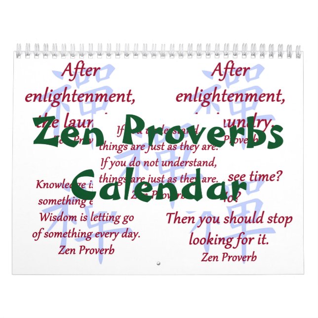 Calendrier des proverbes Zen (Protection)