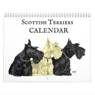 Calendrier des SCOTTIES roux et noirs