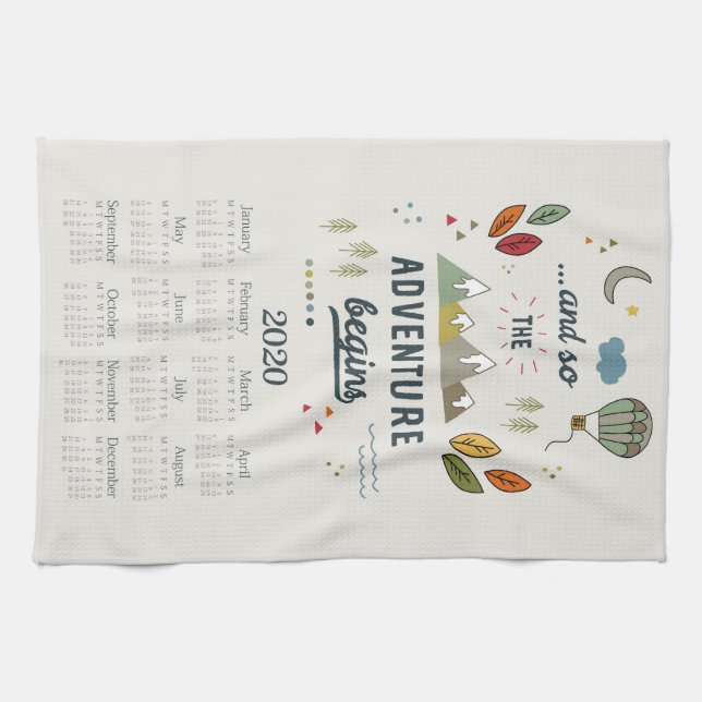 Calendrier des serviettes de thé | Wall Art | Déco (Horizontal)